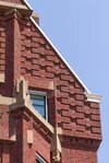 Siermetselwerk aan de Mesdagstraat.
<br/>
Marcel Westhoff, juni 2018